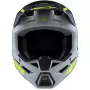 Alpinestars SM3 YOUTH RADIUM Kids Cross Enduro Motorcycle Мотошлем Grey Black Yellow Fluorescent Matt