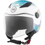 BHR 838 CHILDREN Sea White Blue Jet Motorcycle Мотошлем