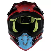 Moto Cross Enduro Мотошлем Just1 J38 MASK Black Blue Glossy