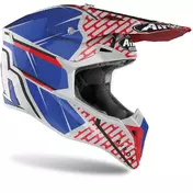 Cross Enduro Motorcycle Мотошлем Airoh WRAAP Idol Red Blue Glossy