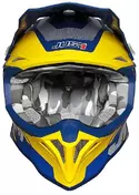 Moto Cross Enduro Мотошлем Just1 J39 Abs REACTOR Yellow Blue Matt