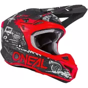Cross Enduro Motorcycle Мотошлем Oneal 5Srs Polyacrylite HR V.22 Black Red