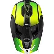 Motocross Enduro Мотошлем Shot FURIOUS APEX Black Yellow Gloss
