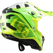 Cross Enduro Motorcycle Мотошлем Off Road Ls2 MX700 Subverter Evo GAMMAX Yellow Fluo Green