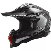 Cross Enduro Motorcycle Мотошлем Off Road Ls2 MX700 SUBVERTER EVO Arched Black Silver Titanium