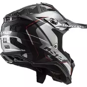 Cross Enduro Motorcycle Мотошлем Off Road Ls2 MX700 SUBVERTER EVO Arched Black Silver Titanium