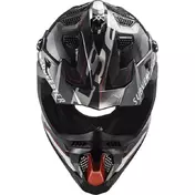Cross Enduro Motorcycle Мотошлем Off Road Ls2 MX700 SUBVERTER EVO Arched Black Silver Titanium