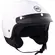 BHR 839 3 BUTTON Jet Motorcycle Мотошлем White
