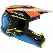 Alpinestars SM3 YOUTH FRAY Kids Cross Enduro Motorcycle Мотошлем Black Orange Yellow Fluo G