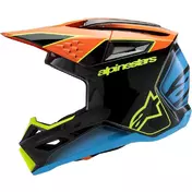 Alpinestars SM3 YOUTH FRAY Kids Cross Enduro Motorcycle Мотошлем Black Orange Yellow Fluo G
