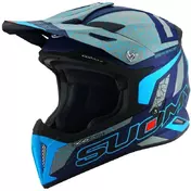 Suomy X-WING REEL Matt Fluo Blue Cross Enduro Motorcycle Мотошлем