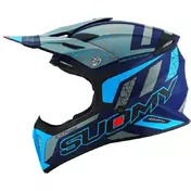 Suomy X-WING REEL Matt Fluo Blue Cross Enduro Motorcycle Мотошлем
