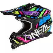 Cross Enduro motorcycle Мотошлем Oneal 2SRS Мотошлем GLITCH V.23 Multicolor