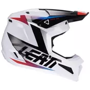 Leatt 2.5 V24 BLK/WHT White Moto Cross Мотошлем