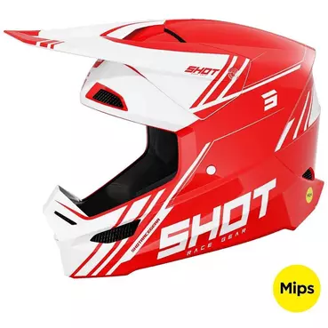 Motocross Enduro Мотошлем Shot RACE SPRINT Glossy Red