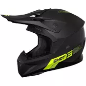 Motocross Enduro Мотошлем Shot PULSE ELEMENT Yellow Black Matt