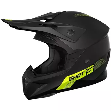 Motocross Enduro Мотошлем Shot PULSE ELEMENT Yellow Black Matt