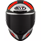 Kyt TT-REVO ELECTRON Full Face Motorcycle Мотошлем Matt Grey Red
