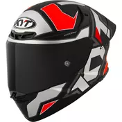 Kyt TT-REVO ELECTRON Full Face Motorcycle Мотошлем Matt Grey Red