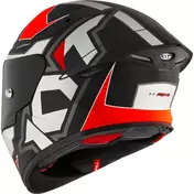 Kyt TT-REVO ELECTRON Full Face Motorcycle Мотошлем Matt Grey Red