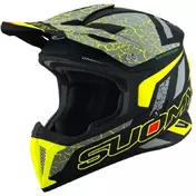 Suomy X-WING REEL Matt Fluo Yellow Cross Enduro Motorcycle Мотошлем