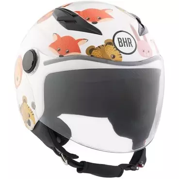 BHR 838 CHILDREN Animals White Jet Motorcycle Мотошлем