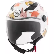 BHR 838 CHILDREN Animals White Jet Motorcycle Мотошлем