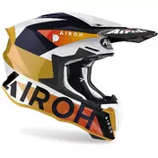 Cross Enduro Motorcycle Мотошлем Airoh TWIST 2.0 Lift White Glossy Blue
