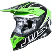 Moto Cross Enduro Мотошлем Just1 J39 Thruster Black White Fluo Green