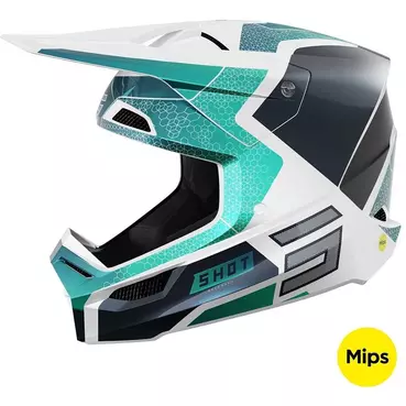 Motocross Enduro Мотошлем Shot RACE PHASER Blue Turquoise Pearl