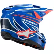 Alpinestars SM3 YOUTH WURX Kids Motocross Enduro Мотошлем Blue Red White Black Glossy