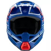 Alpinestars SM3 YOUTH WURX Kids Motocross Enduro Мотошлем Blue Red White Black Glossy