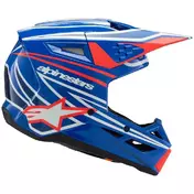 Alpinestars SM3 YOUTH WURX Kids Motocross Enduro Мотошлем Blue Red White Black Glossy
