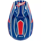 Alpinestars SM3 YOUTH WURX Kids Motocross Enduro Мотошлем Blue Red White Black Glossy