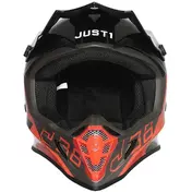 Moto Cross Enduro Мотошлем Just1 J38 KORNER Glossy Black Orange