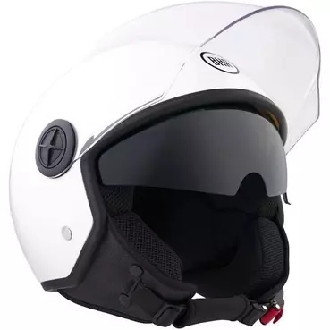 BHR 840 DUAL SHIELD White Motorcycle Jet Мотошлем