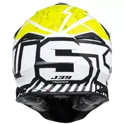 Moto Cross Enduro Мотошлем Just1 J39 Poseidon Fluo Yellow Black White