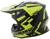 Moto Cross Мотошлем Enduro in Fiber O'Show Fm Racing C4 + Black Yellow