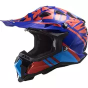 Cross Enduro Motorcycle Мотошлем Off Road Ls2 MX700 Subverter Evo GAMMAX Red Blue