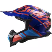 Cross Enduro Motorcycle Мотошлем Off Road Ls2 MX700 Subverter Evo GAMMAX Red Blue