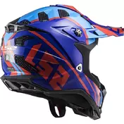 Cross Enduro Motorcycle Мотошлем Off Road Ls2 MX700 Subverter Evo GAMMAX Red Blue
