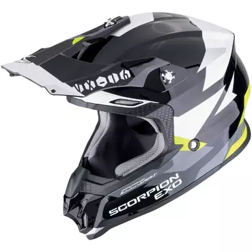 Scorpion VX-16 EVO AIR ROD Cross Enduro Motorcycle Мотошлем Black Neon Yellow
