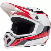 Bell MX-9 MIPS RIFT Motocross Enduro Мотошлем Red White Gloss