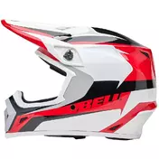 Bell MX-9 MIPS RIFT Motocross Enduro Мотошлем Red White Gloss