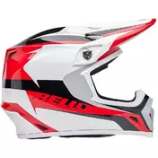 Bell MX-9 MIPS RIFT Motocross Enduro Мотошлем Red White Gloss