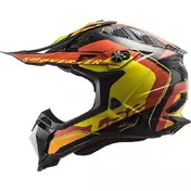 Cross Enduro Motorcycle Мотошлем Off Road Ls2 MX700 SUBVERTER EVO Arched Black Yellow Red
