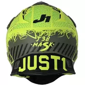 Moto Cross Enduro Мотошлем Just1 J38 MASK Black Green Yellow Fluo Matt