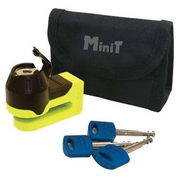 Замок противоугонный Oxford Mini T, желтый