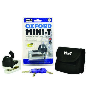 Замок противоугонный Oxford Mini T, хром