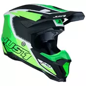 Motocross Enduro Мотошлем Just1 J40 Shooter Flash Green White